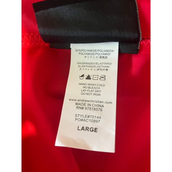 Andrew Christian Bulge C-Ring Trunk Red Large - Picture 6 of 12